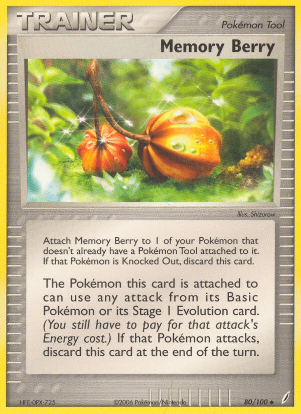 Carta Pokémon Memory Berry 80 de Crystal Guardians