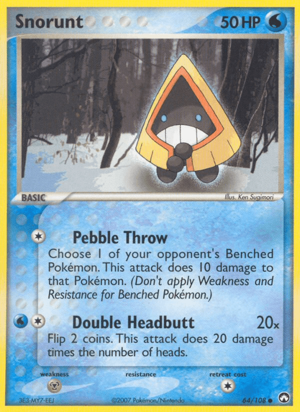 Carta Pokémon Snorunt 64