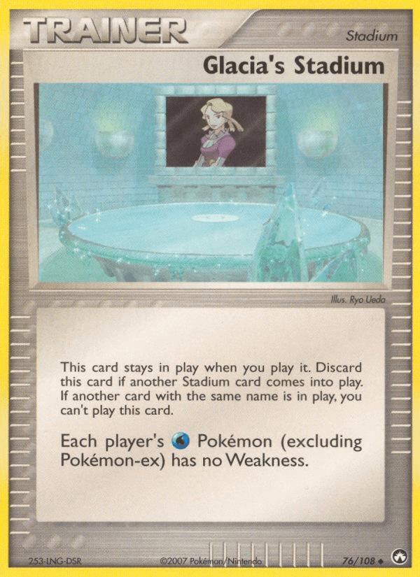 Carta Pokémon Glacia's Stadium 76 de Power Keepers