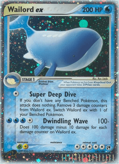 Carta Pokémon Wailord ex 100
