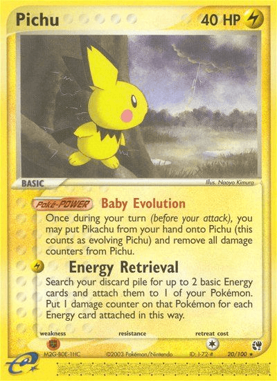 Carta Pokémon Pichu 20