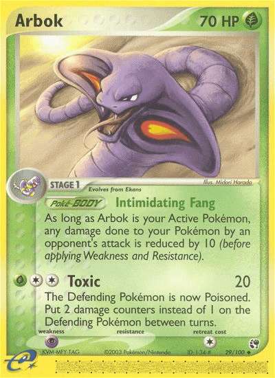 Carta Pokémon Arbok 29