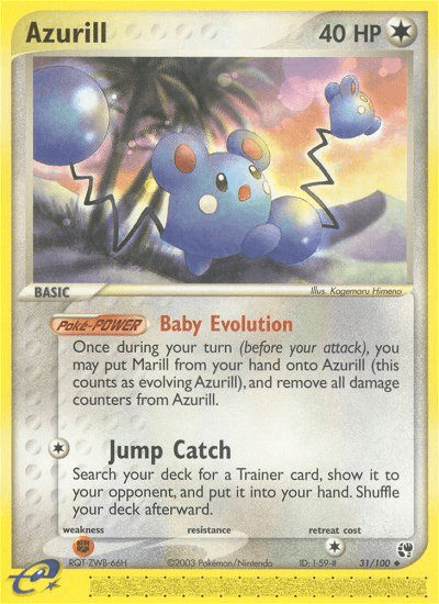 Carta Pokémon Azurill 31 de Sandstorm