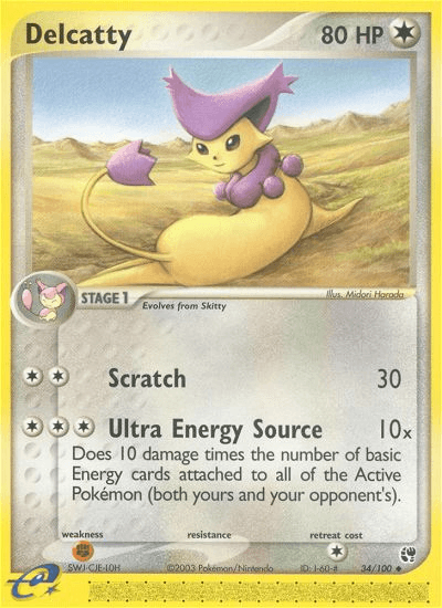 Carta Pokémon Delcatty 34