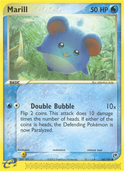 Carta Pokémon Marill 68 de Sandstorm