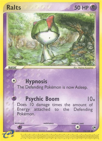 Carta Pokémon Ralts 74 de Sandstorm