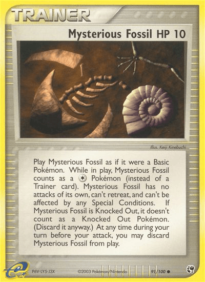 Carta Pokémon Mysterious Fossil 91 de Sandstorm