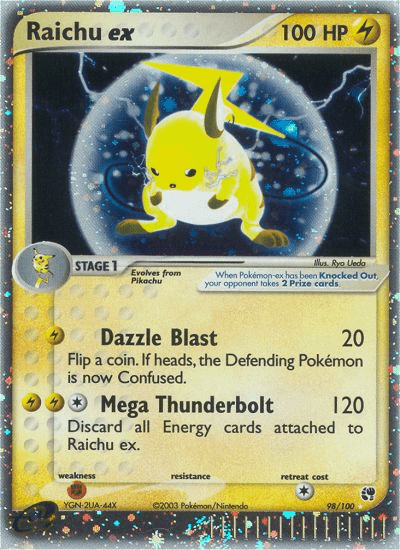 Carta Pokémon Raichu ex 98 de Sandstorm