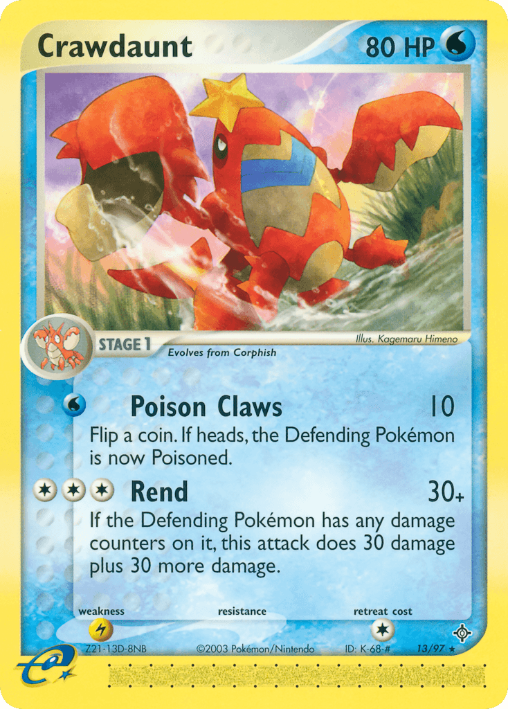 Carta Pokémon Crawdaunt 13