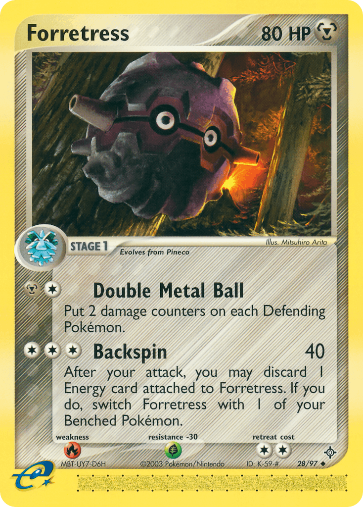 Carta Pokémon Forretress 28