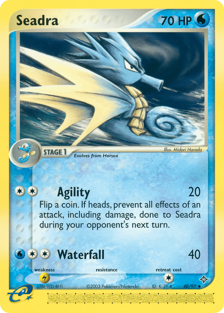 Carta Pokémon Seadra 40 de Dragon