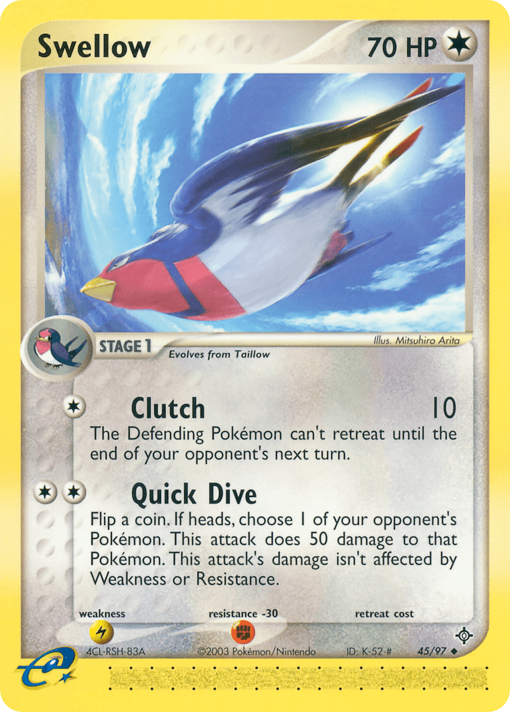 Carta Pokémon Swellow 45