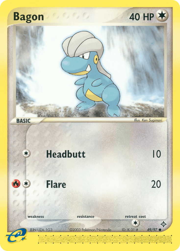 Carta Pokémon Bagon 49