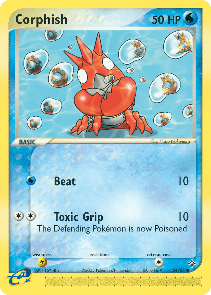 Carta Pokémon Corphish 54