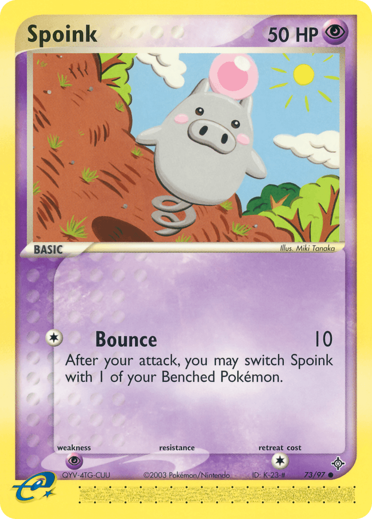 Carta Pokémon Spoink 73