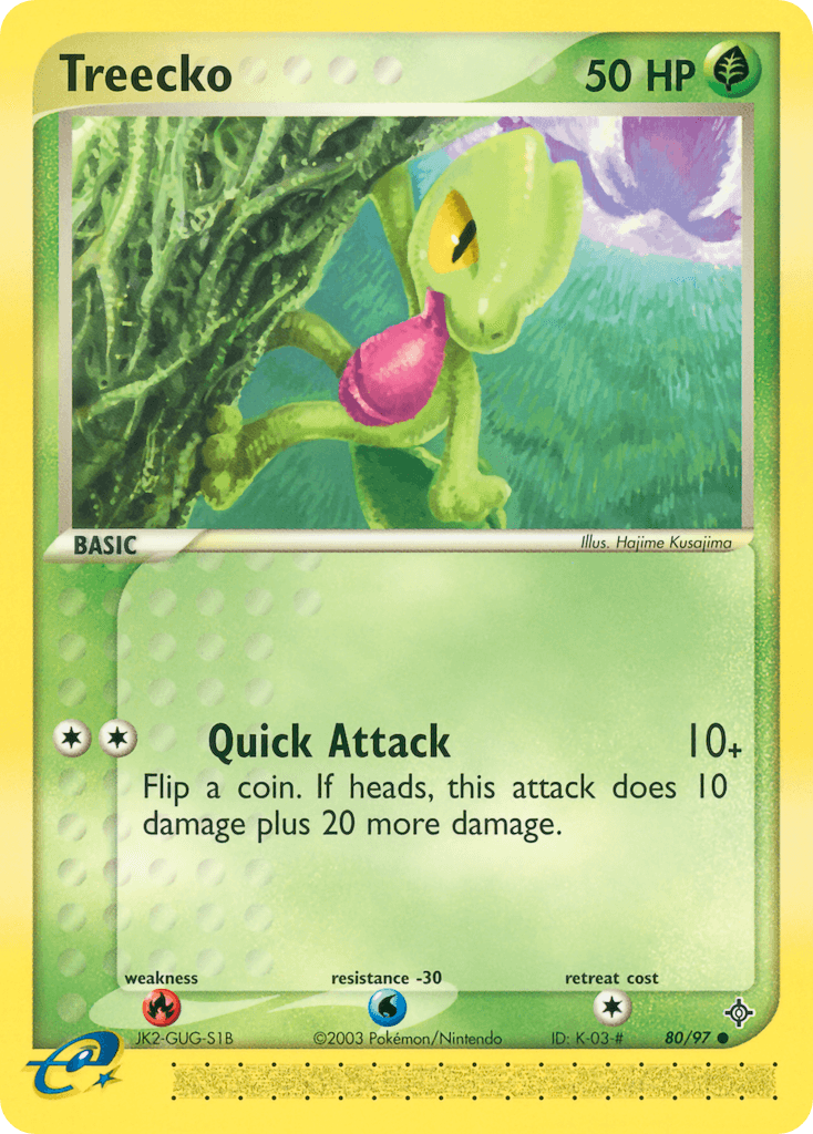 Carta Pokémon Treecko 80