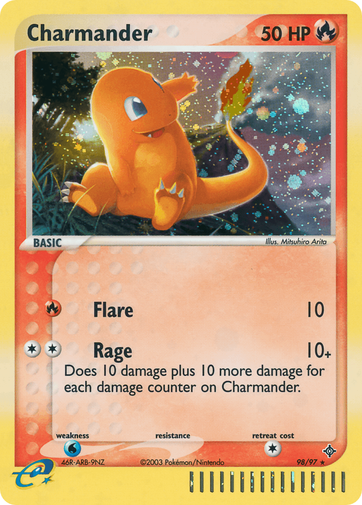 Carta Pokémon Charmander 98 de Dragon
