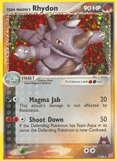 Carta Pokémon Team Magma's Rhydon 11