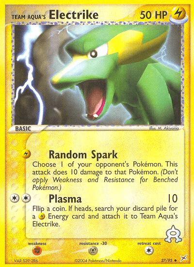 Carta Pokémon Team Aqua's Electrike