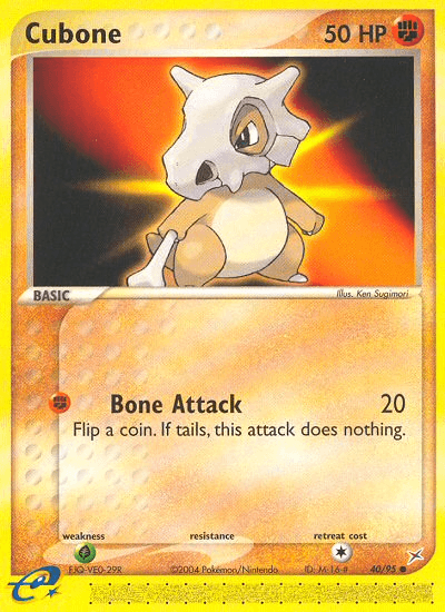 Carta Pokémon Cubone 40