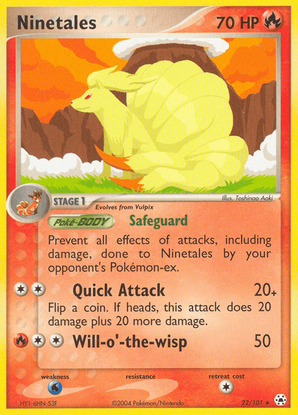 Carta Pokémon Ninetales 22 de Hidden Legends