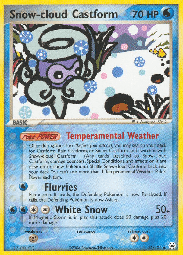 Carta Pokémon Snow-cloud Castform 25