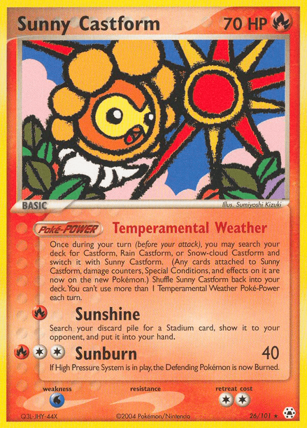 Carta Pokémon Sunny Castform 26