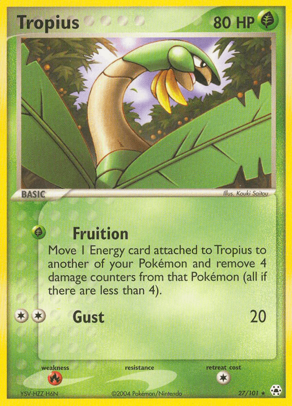 Carta Pokémon Tropius 27 de Hidden Legends