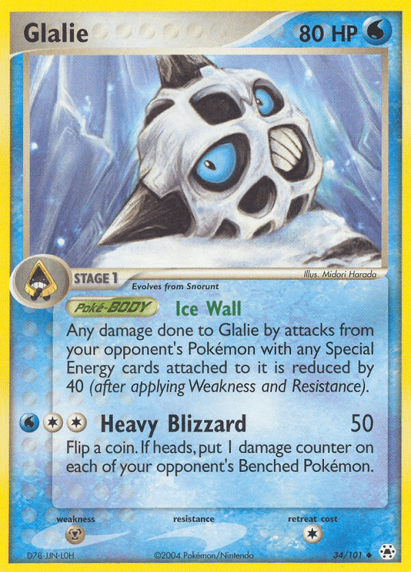 Carta Pokémon Glalie 34