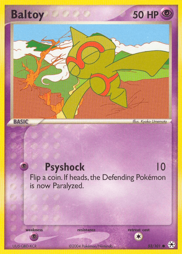 Carta Pokémon Baltoy 52