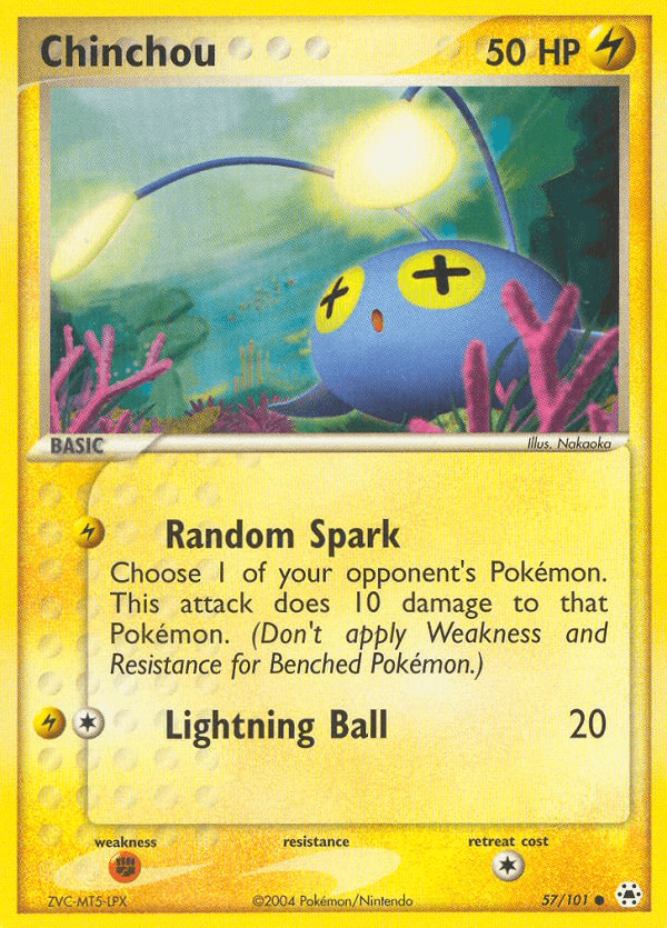 Carta Pokémon Chinchou 57