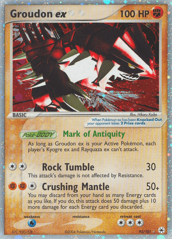 Carta Pokémon Groudon ex 93