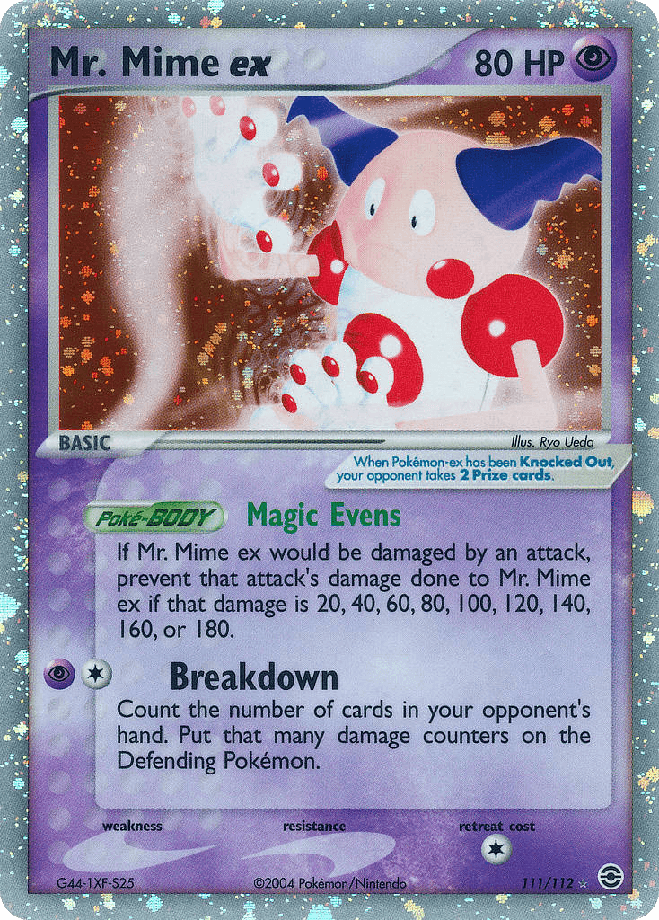 Carta Pokémon Mr. Mime ex 111 de FireRed & LeafGreen