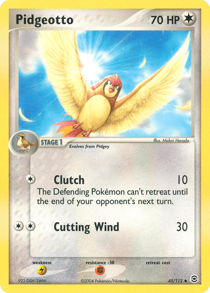 Carta Pokémon Pidgeotto 45