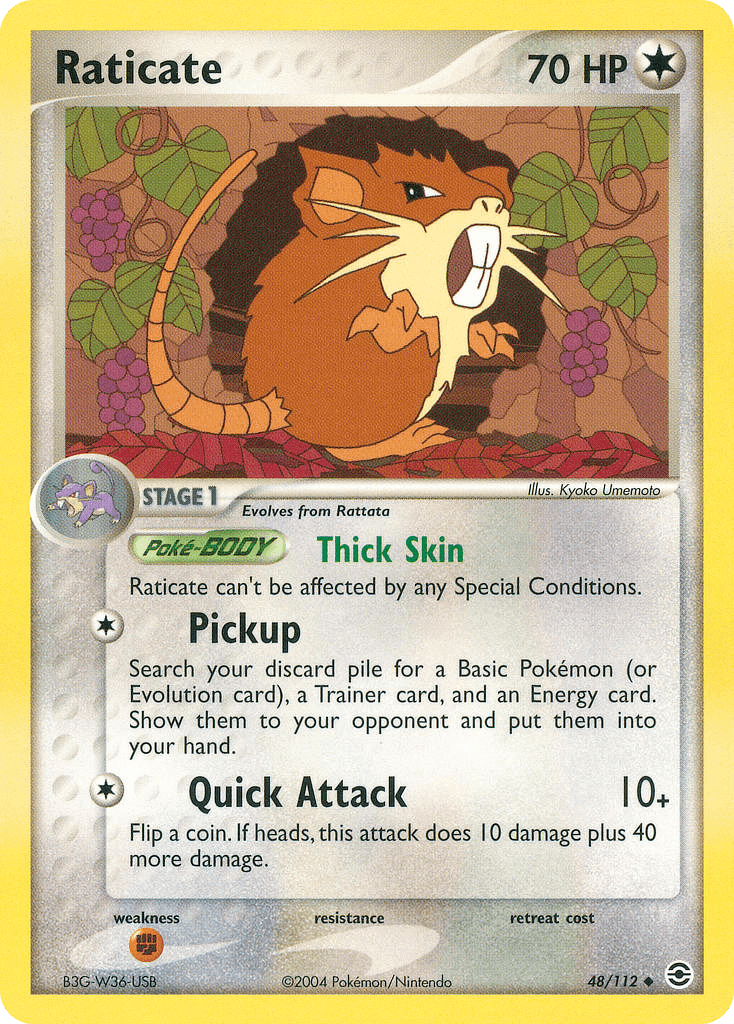 Carta Pokémon Raticate 48