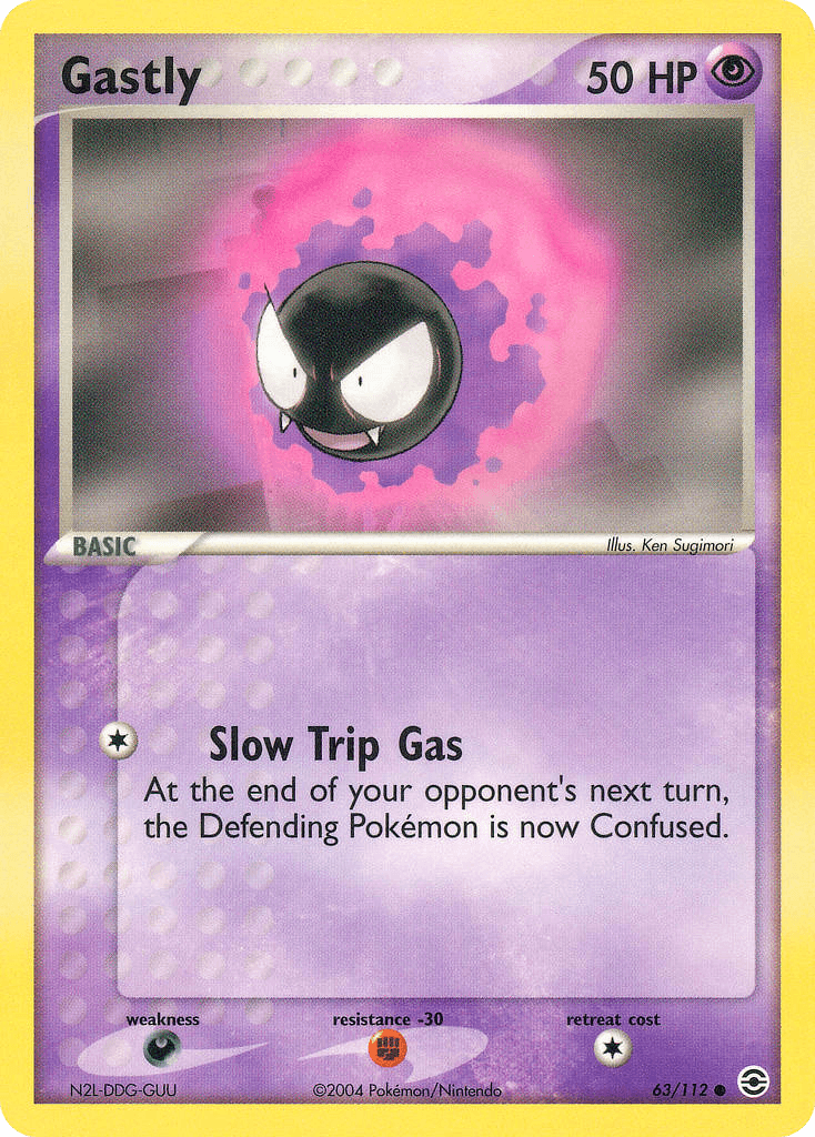 Carta Pokémon Gastly 63