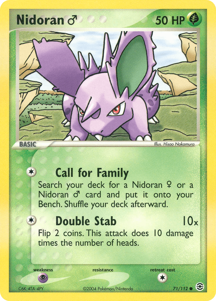 Carta Pokémon Nidoran ♂ 71