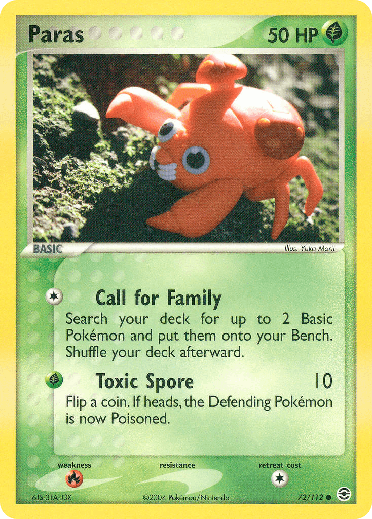 Carta Pokémon Paras 72