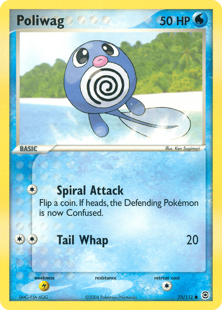 Carta Pokémon Poliwag 75