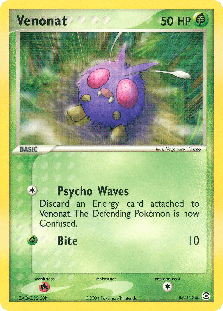 Carta Pokémon Venonat 84