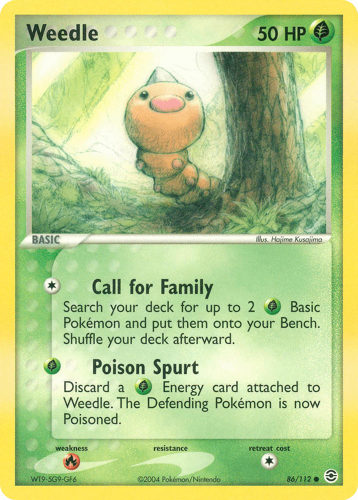 Carta Pokémon Weedle 86