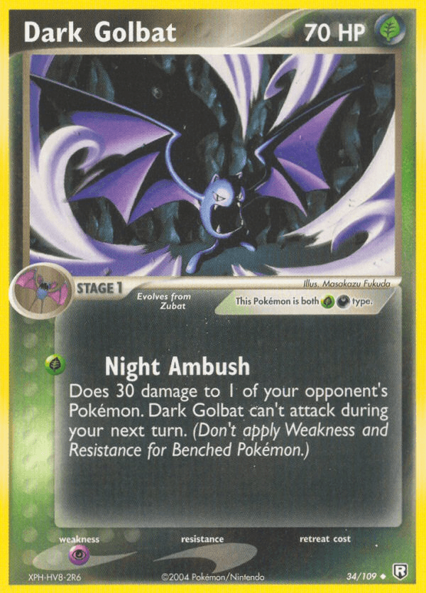 Carta Pokémon Dark Golbat 34