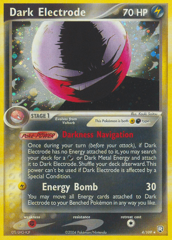 Carta Pokémon Dark Electrode 4 de Team Rocket Returns