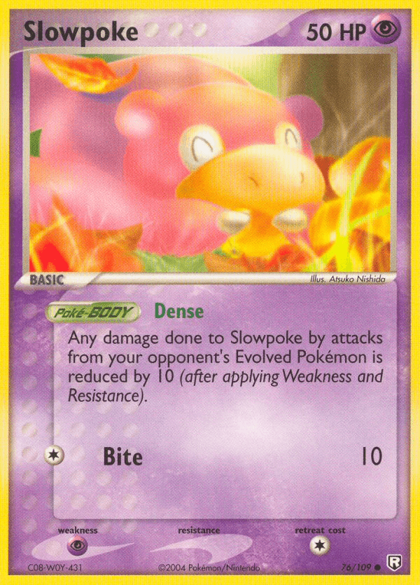 Carta Pokémon Slowpoke 76 de Team Rocket Returns