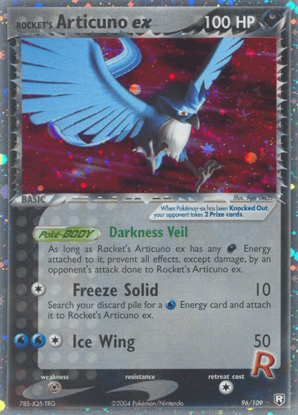 Carta Pokémon Rocket's Articuno ex 96 de Team Rocket Returns