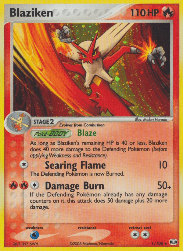 Carta Pokémon Blaziken 1