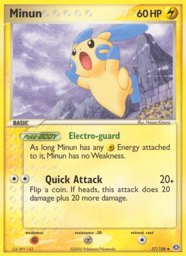 Carta Pokémon Minun 37