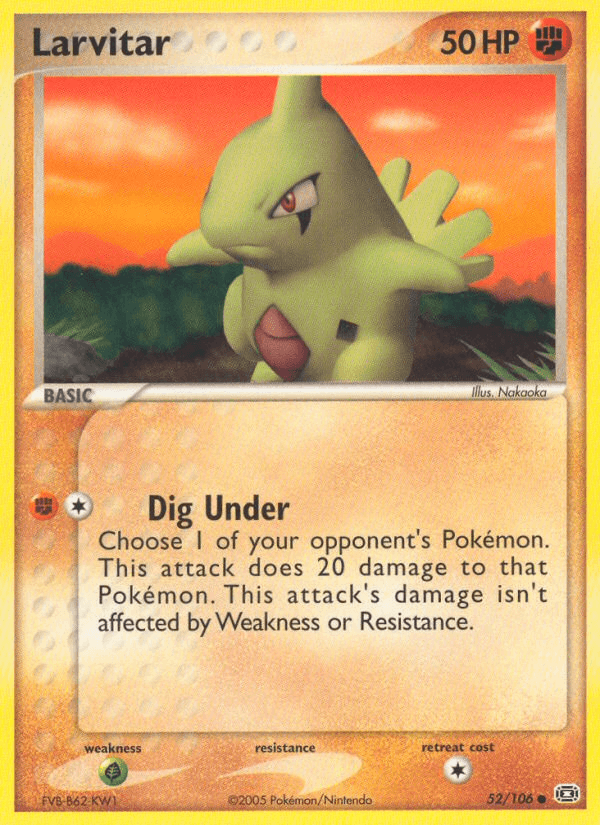 Carta Pokémon Larvitar 52