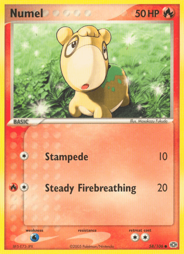 Carta Pokémon Numel 58