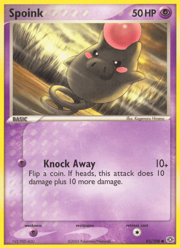 Carta Pokémon Spoink 65